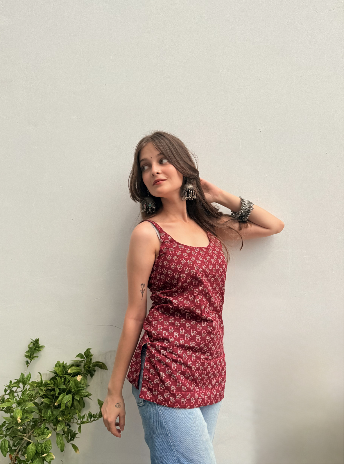 Gulbahar Cotton Short Kurti Top