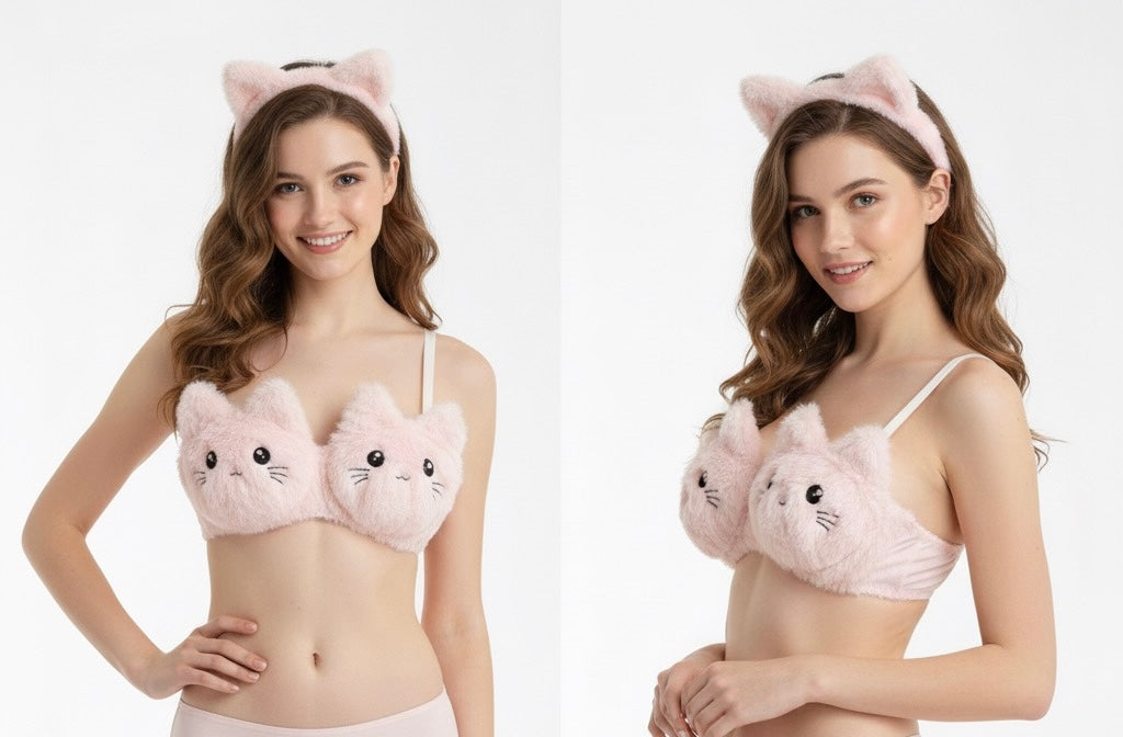Cute Kitty Lingerie Set of 2