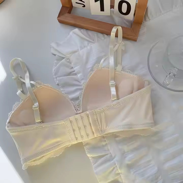 Elegance Embroidered Lace Bra – Ivory & Black Duo Pack of 2