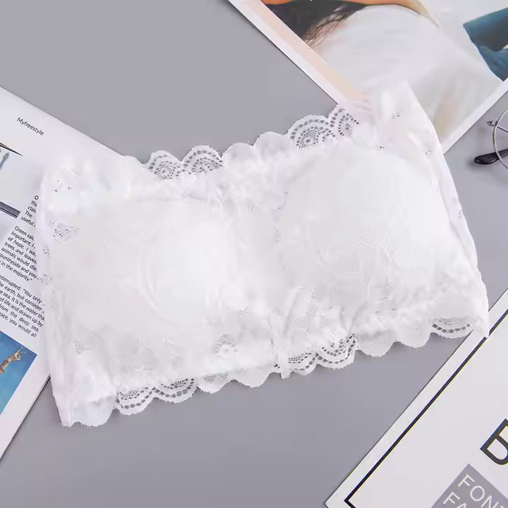 Floral Lace Bandeau Tube Bralette