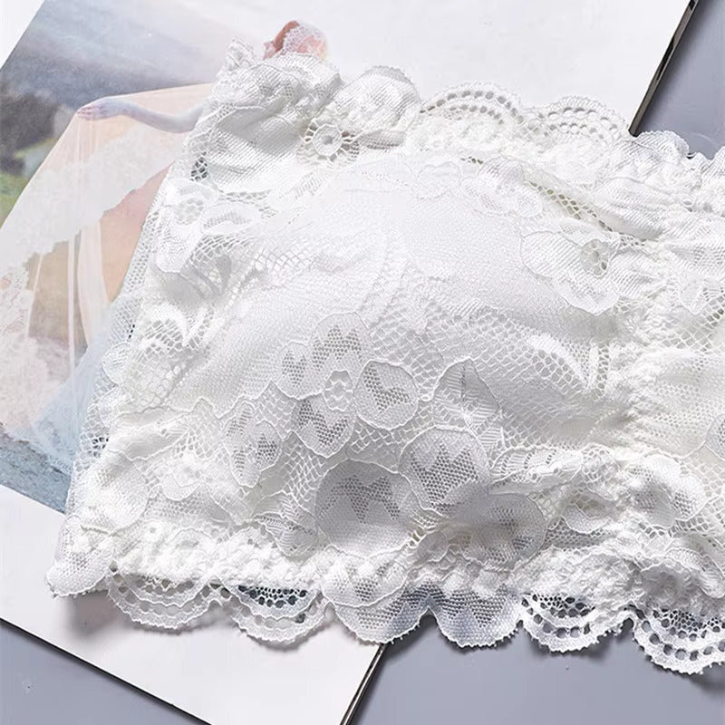 Floral Lace Bandeau Tube Bralette