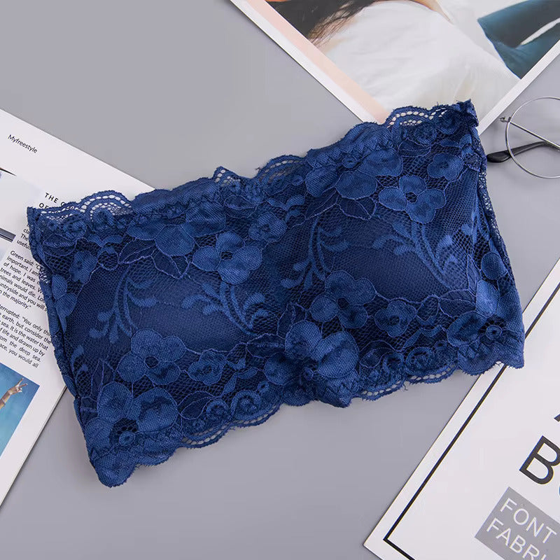 Floral Lace Bandeau Tube Bralette