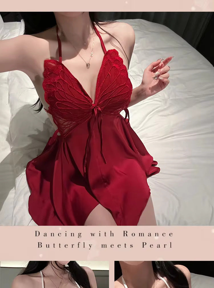 Scarlet Butterfly Lace Babydoll