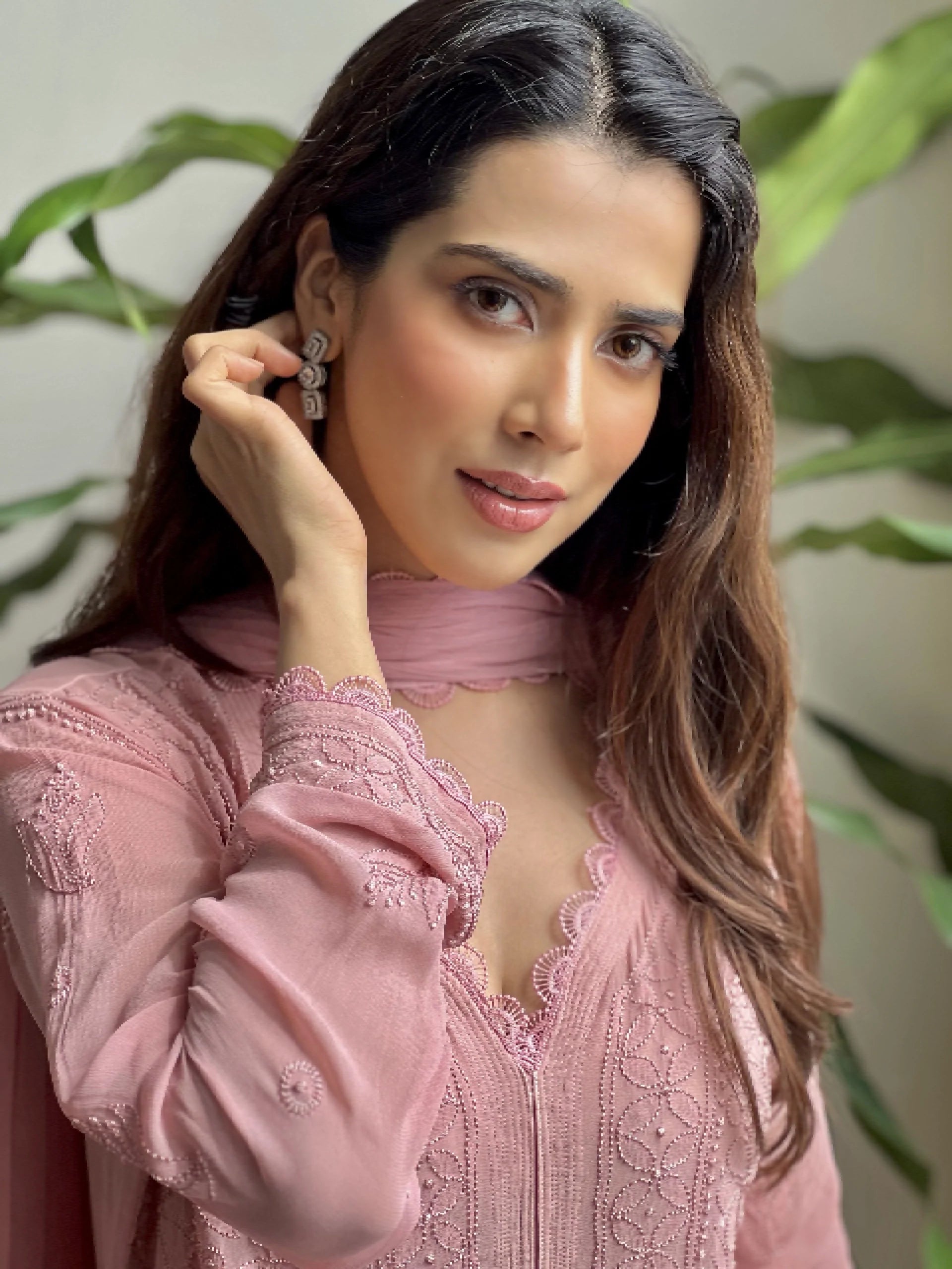 Blush Elegance Chikankari Kurta Set of 3