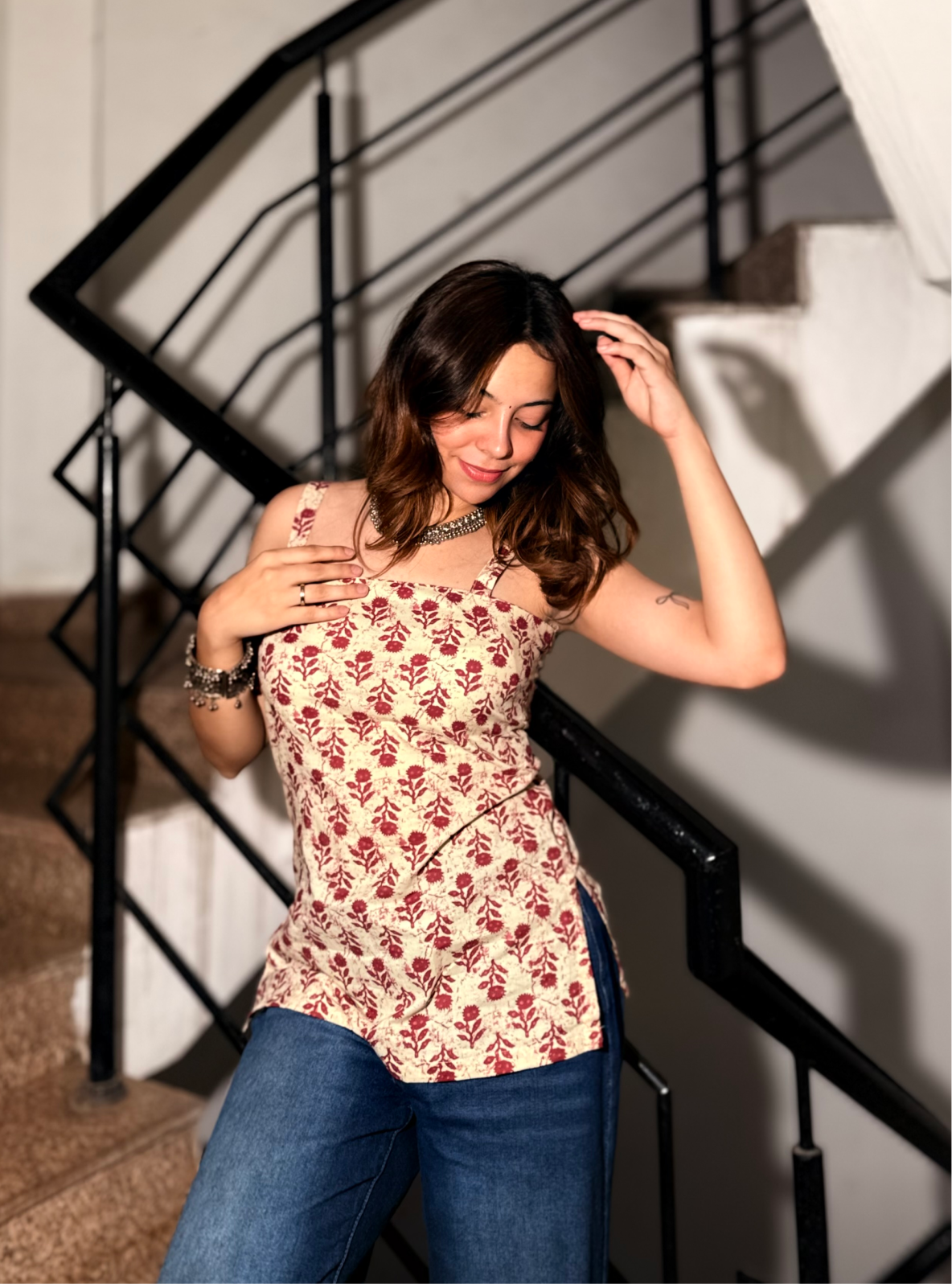 Gulbahar Cotton Short Kurti Top