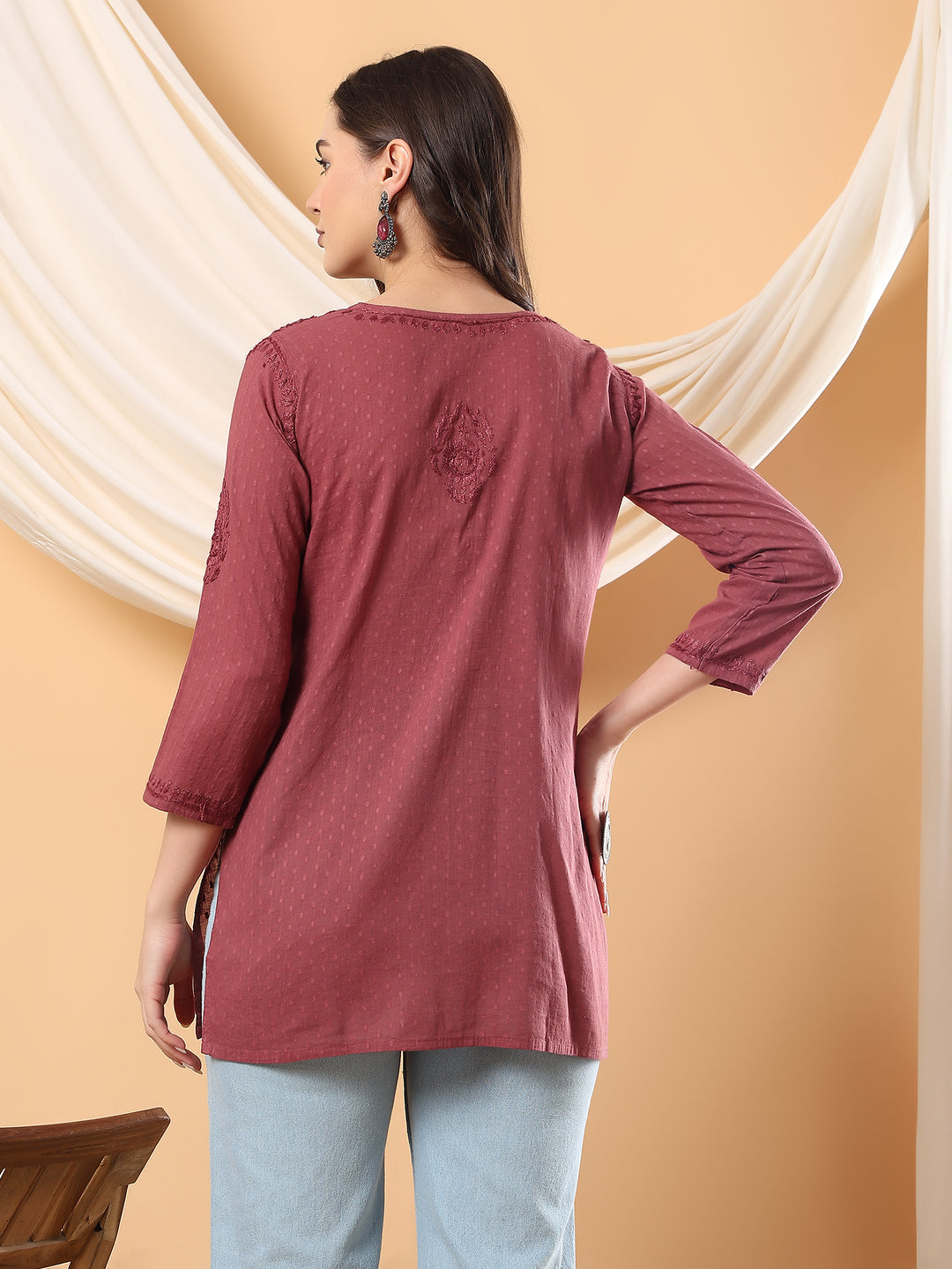 Noor Ethnic Charm Chikankari Short Kurti