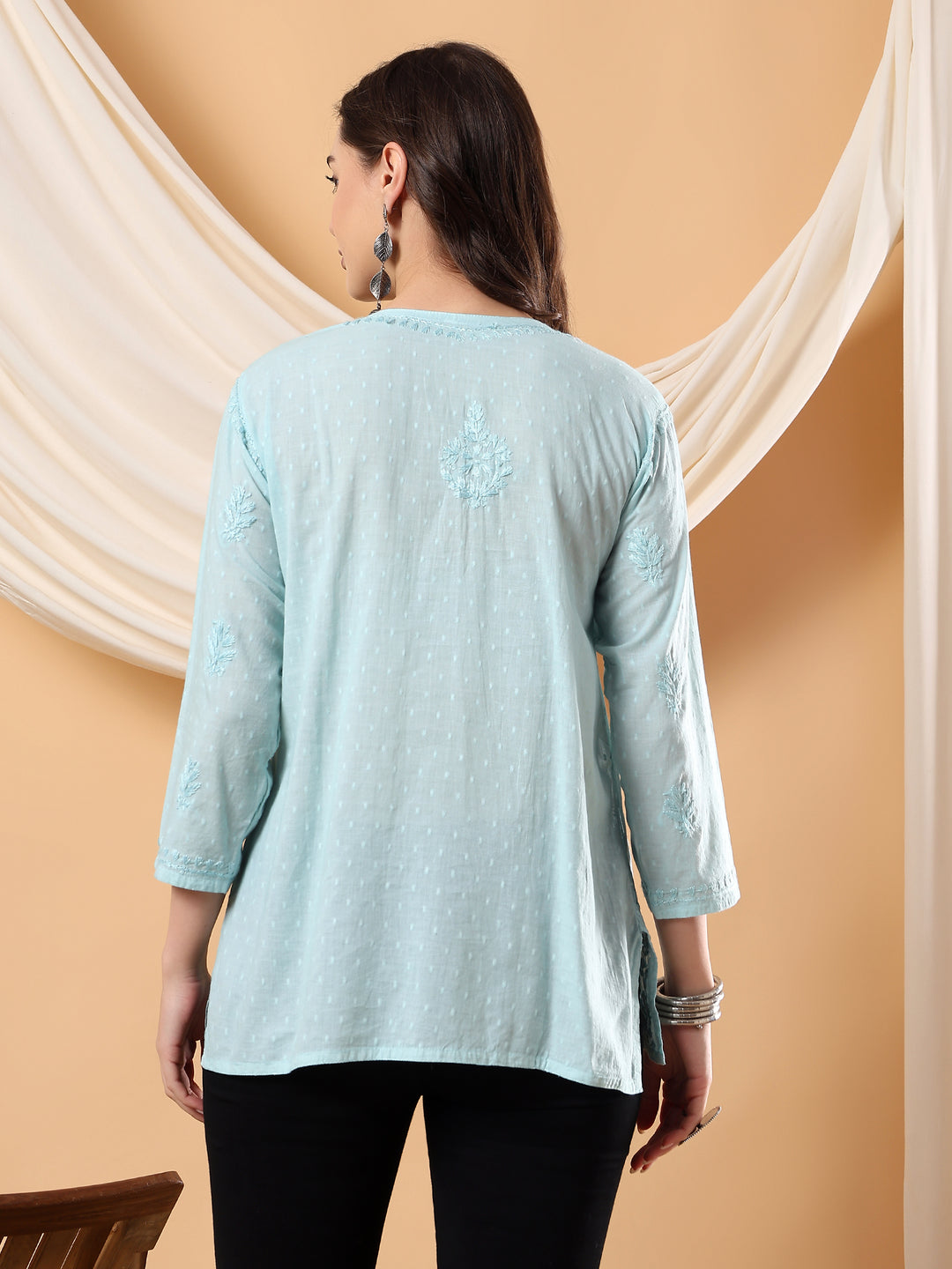 Noor Ethnic Charm Chikankari Short Kurti