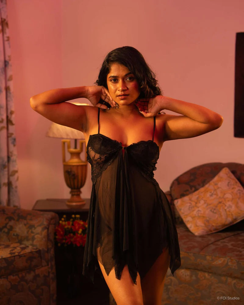 Luxe Romance Sheer Babydoll Lingerie