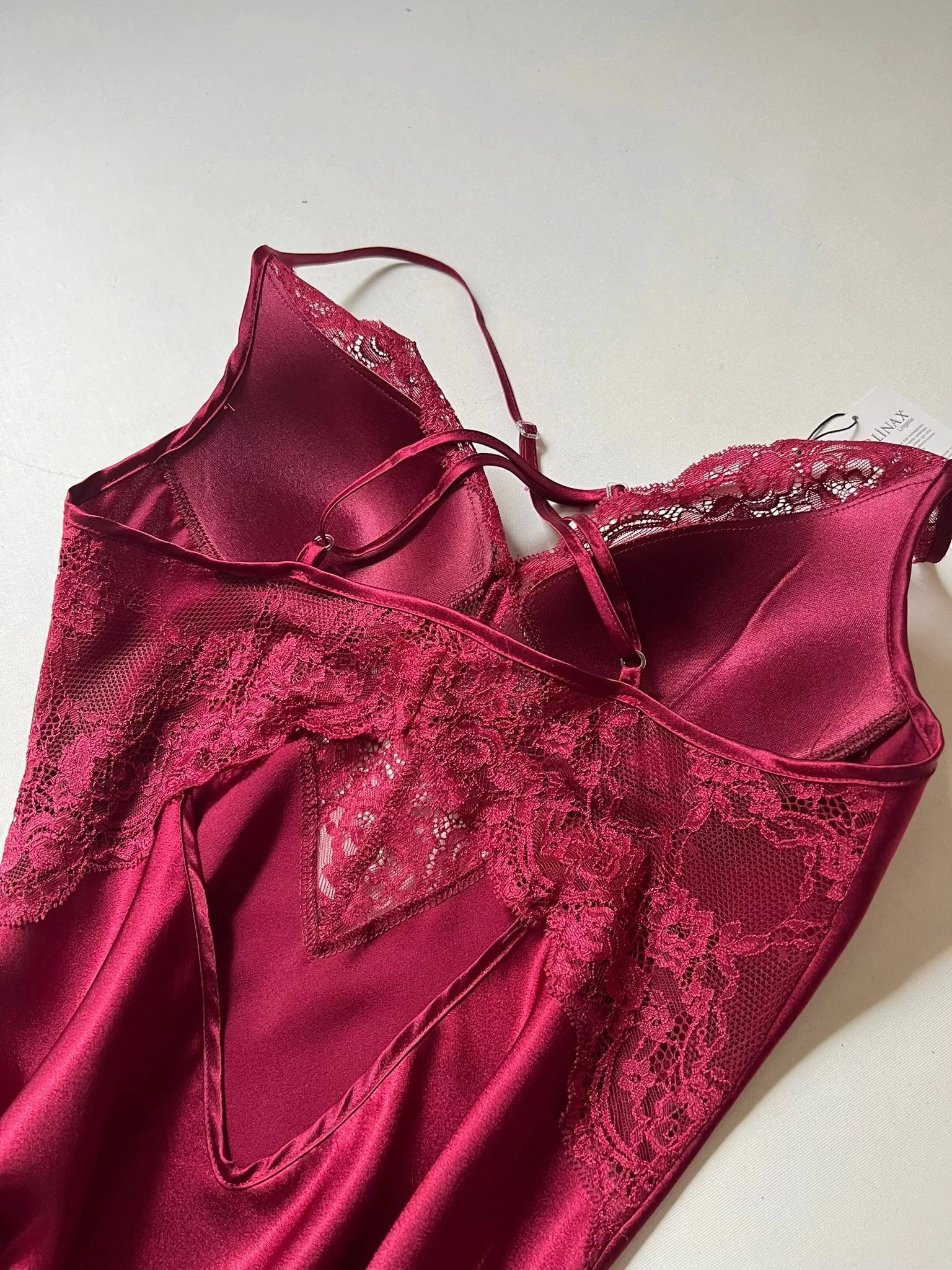 Elegant Silk Satin Nightwear 5-Piece Women’s Sleepwear Set – Wine Red