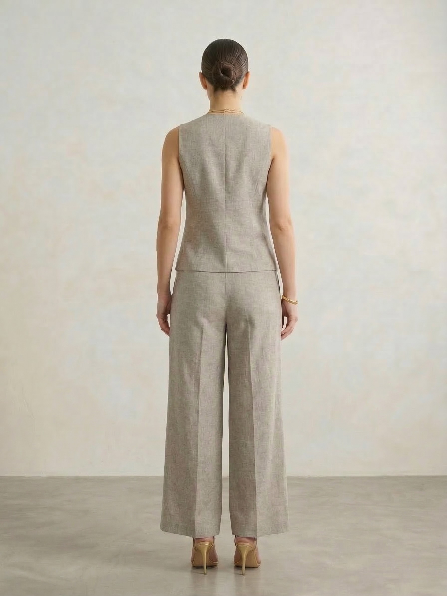 Linen Waistcoat & Trousers Co-ord Set