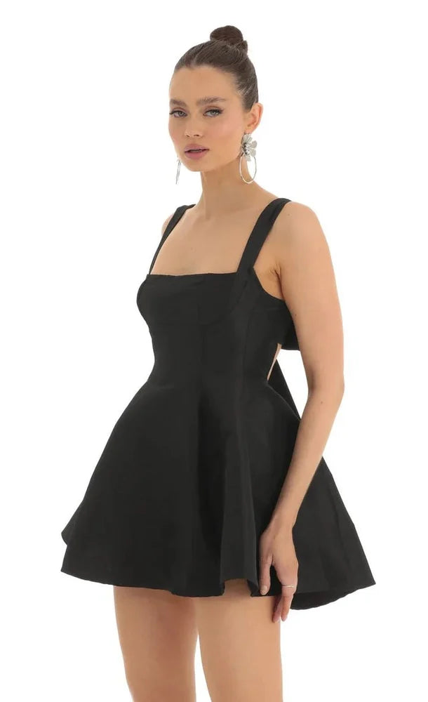 Jess Black Short Dress