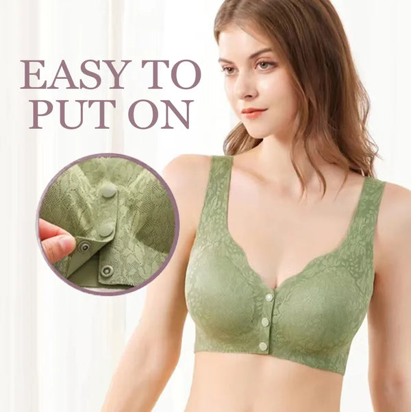 Front Button Buckle Sleep Bra for women Green, Pink & Beige  (Pack of-3)
