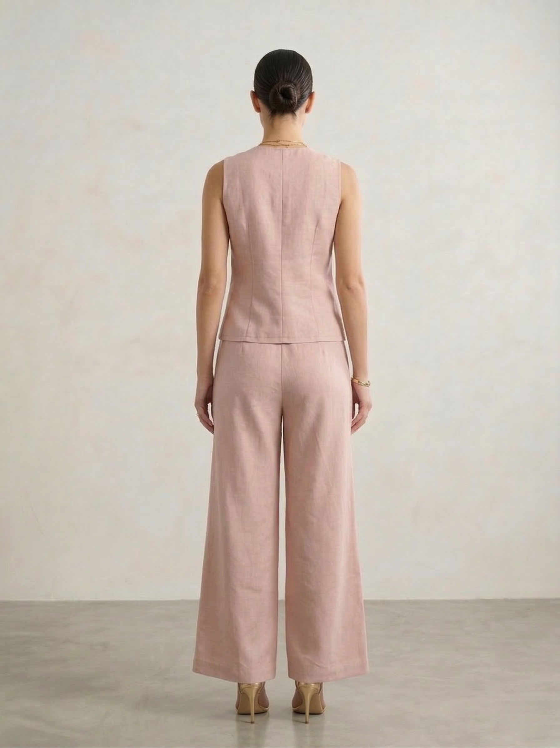 Linen Waistcoat & Trousers Co-ord Set
