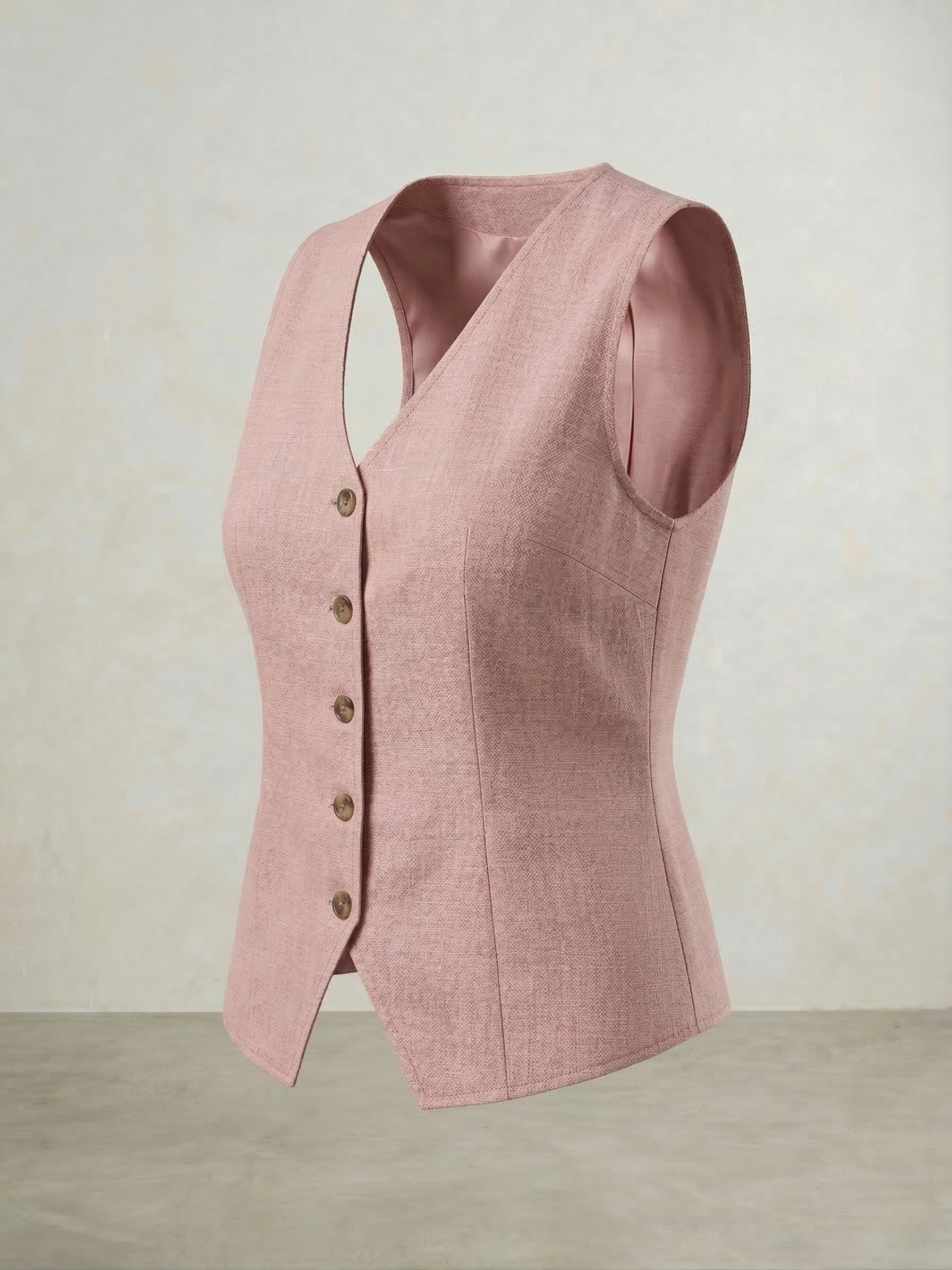 Linen Waistcoat & Trousers Co-ord Set