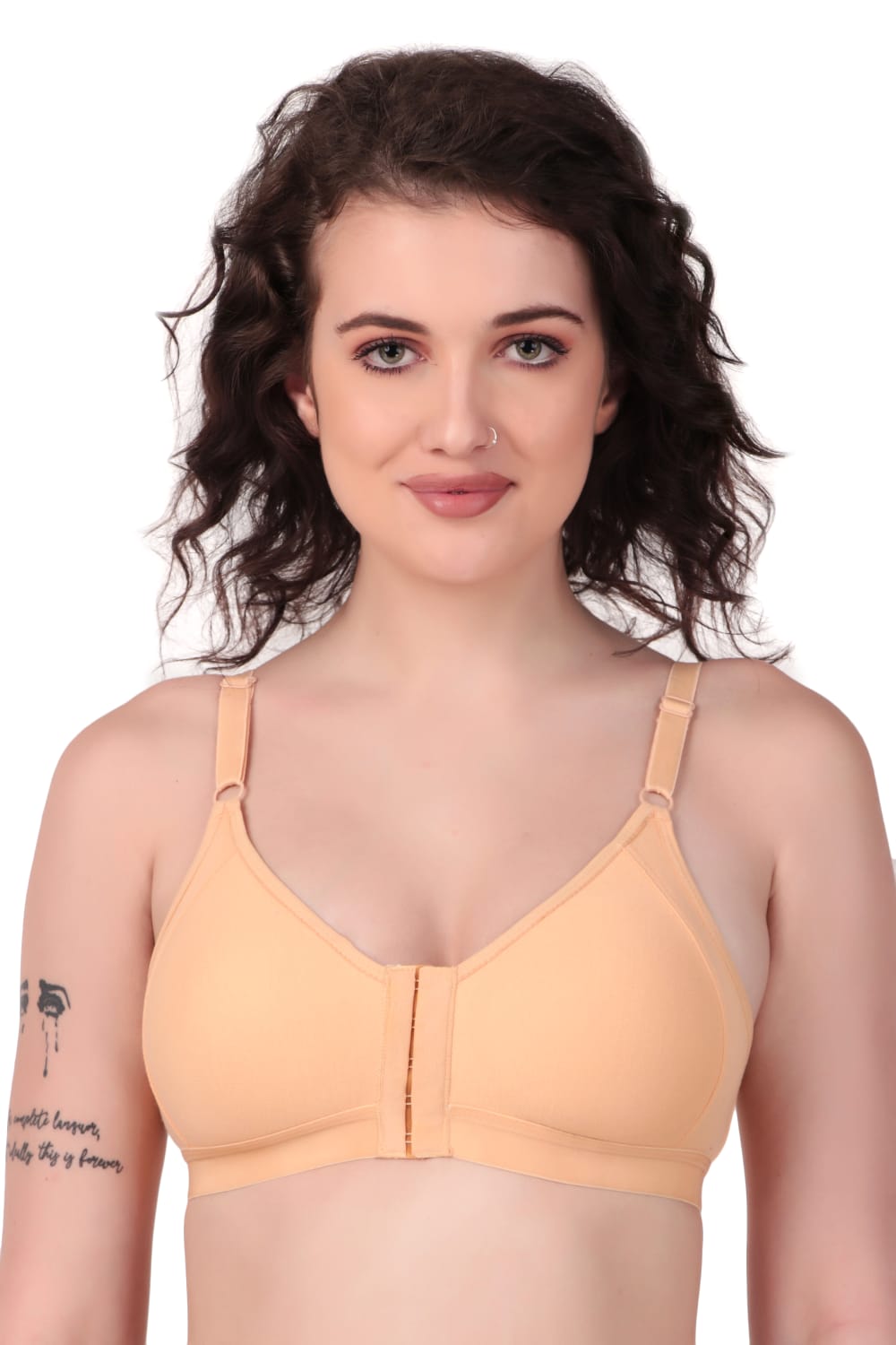 Full Coverage Non Padded Front Open Bra 5-Hook