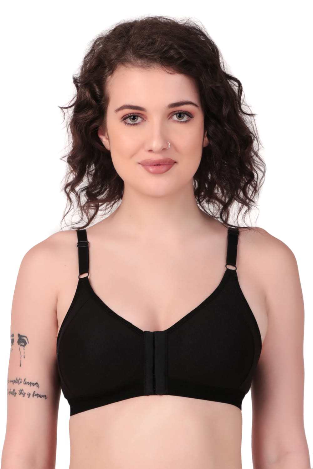 Full Coverage Non Padded Front Open Bra 5-Hook