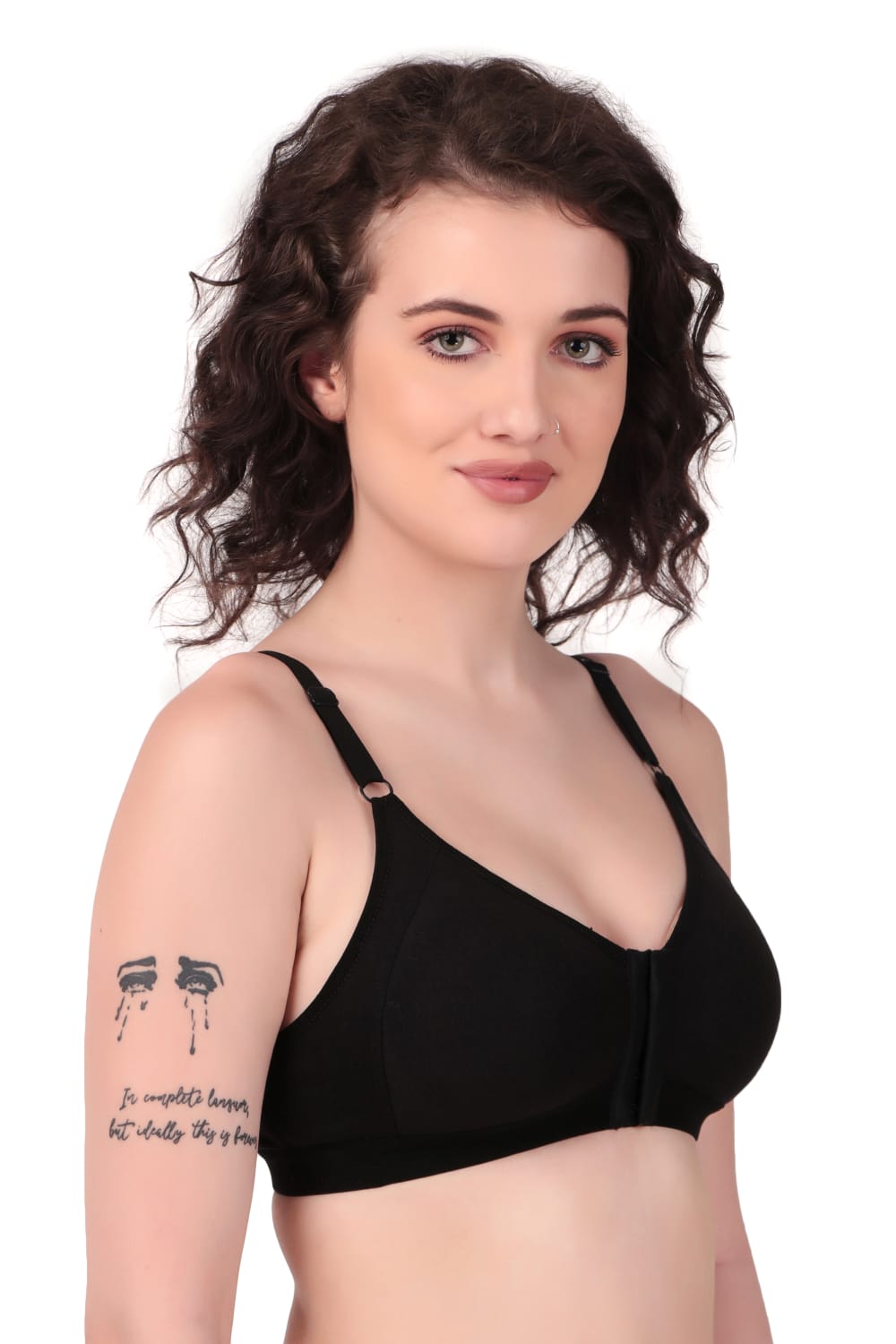 Full Coverage Non Padded Front Open Bra 5-Hook
