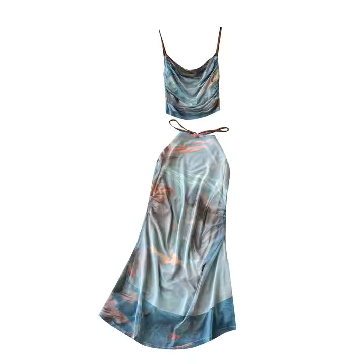 American Style 2-Piece Summer Skirt Set for Women