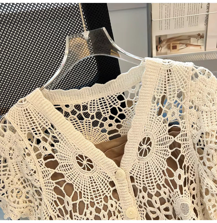 Vintage Bloom Crochet Lace Top