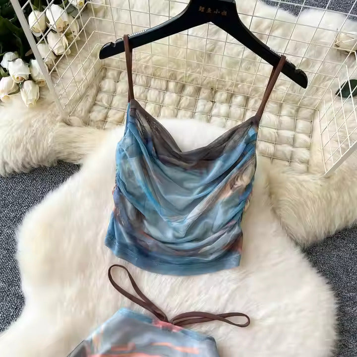 American Style 2-Piece Summer Skirt Set for Women
