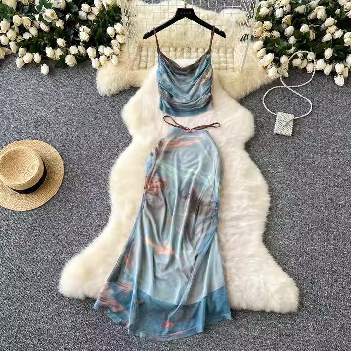 American Style 2-Piece Summer Skirt Set for Women