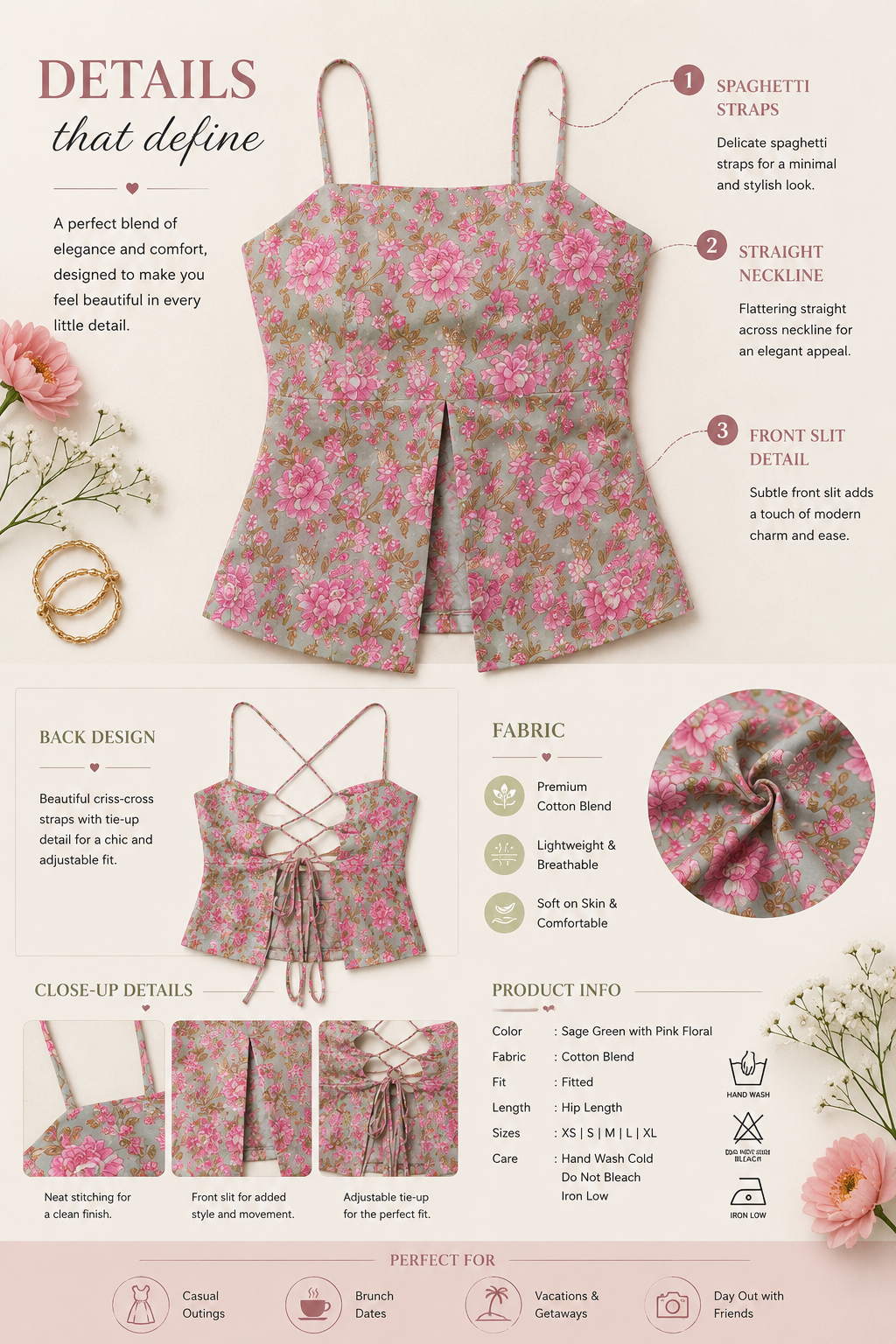 Bloom Tie-Back Floral Top