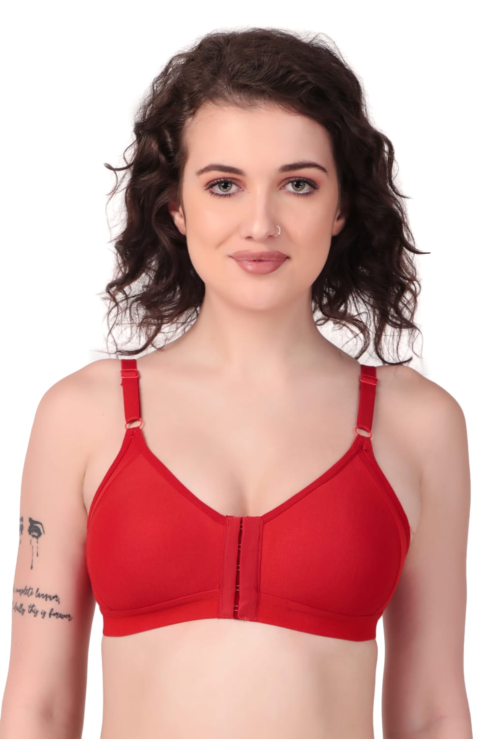 Full Coverage Non Padded Front Open Bra 5-Hook