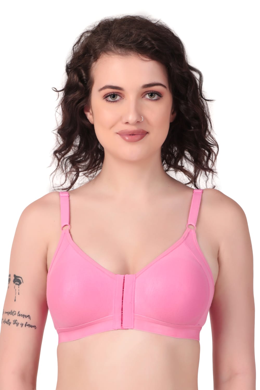 Full Coverage Non Padded Front Open Bra 5-Hook