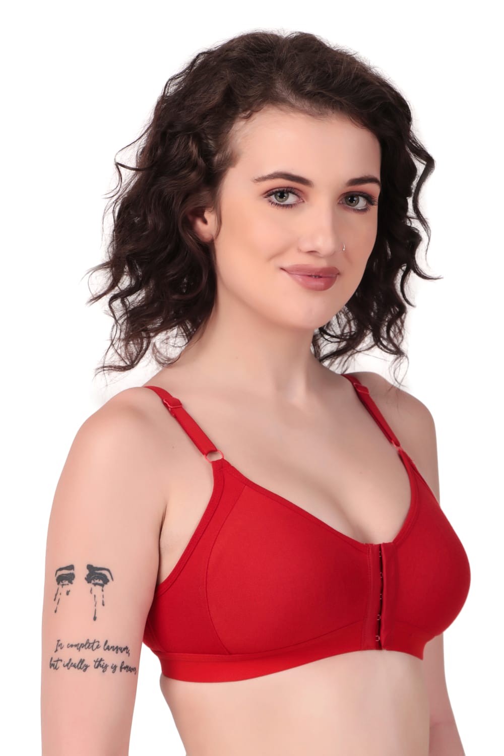 Full Coverage Non Padded Front Open Bra 5-Hook
