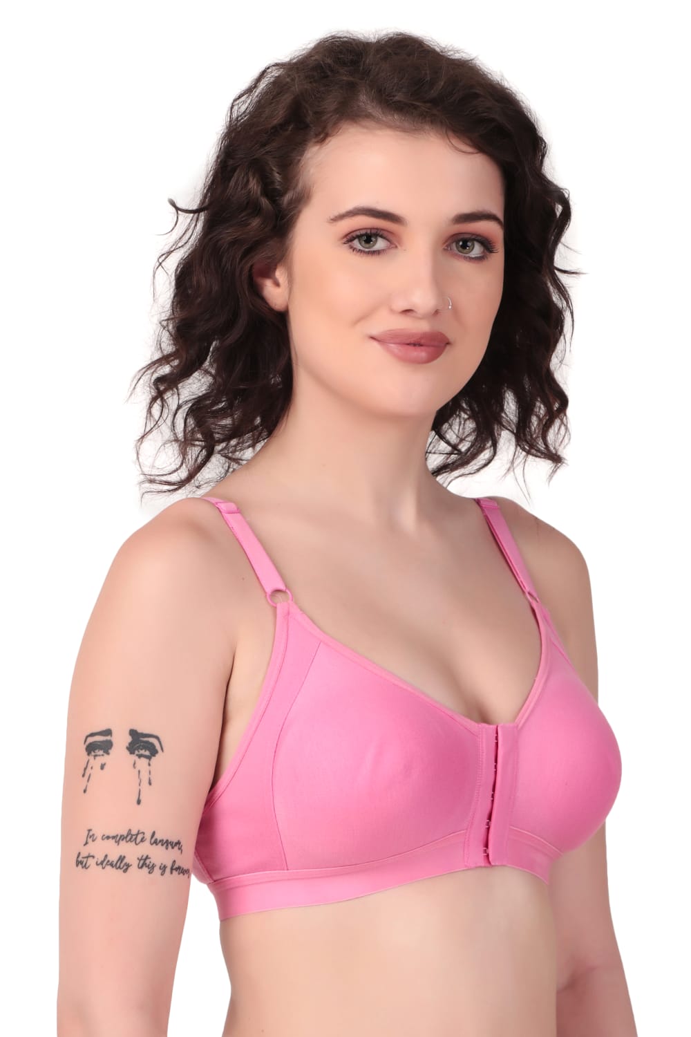 Full Coverage Non Padded Front Open Bra 5-Hook