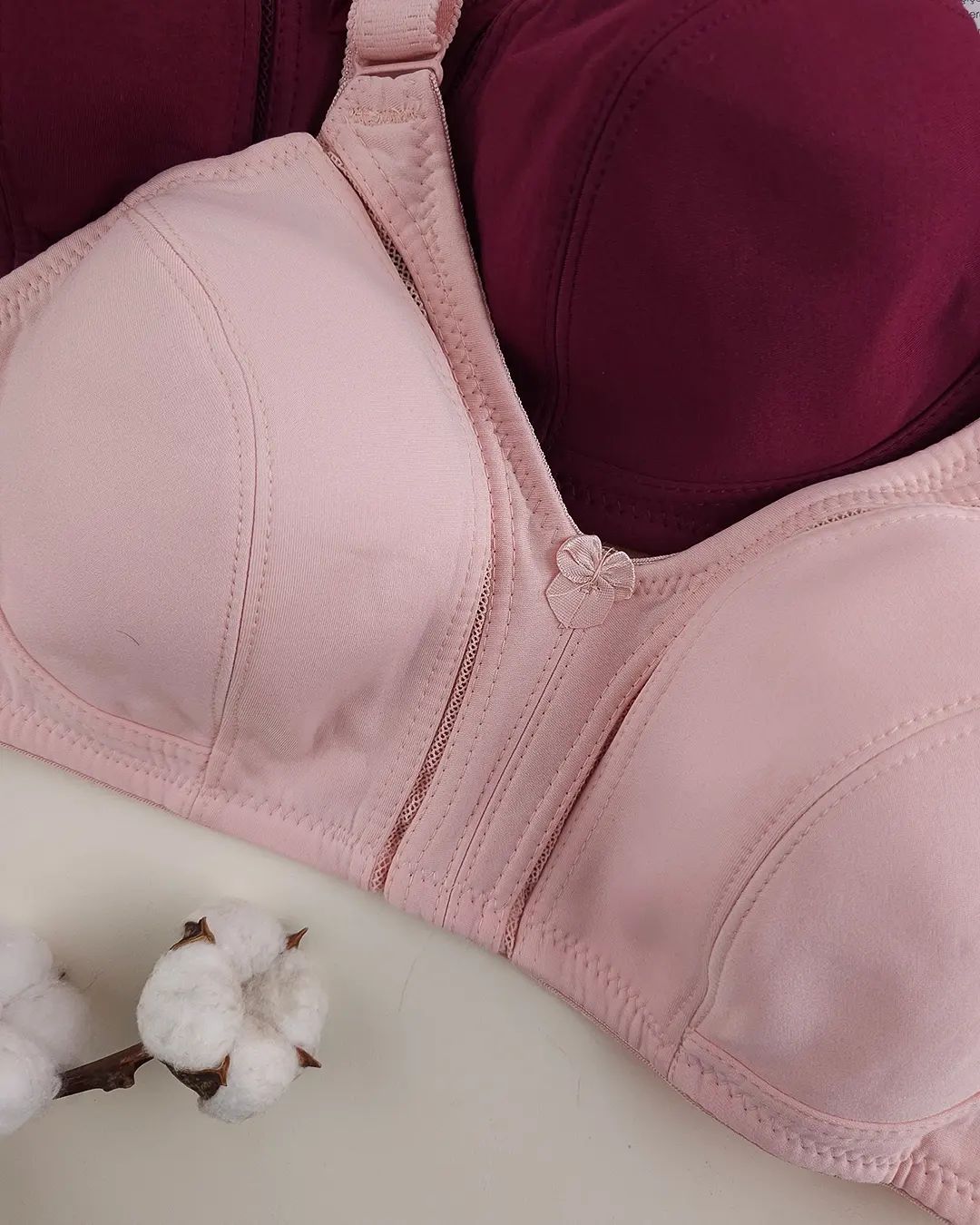Luxurious Women’s Seamless Padded Cups Wireless Bra (Pink & Maroon) Pack of-2