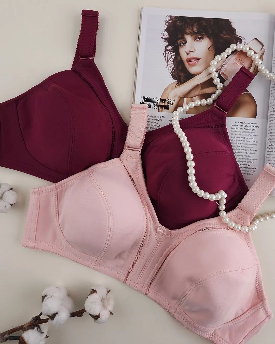 Luxurious Women’s Seamless Padded Cups Wireless Bra (Pink & Maroon) Pack of-2