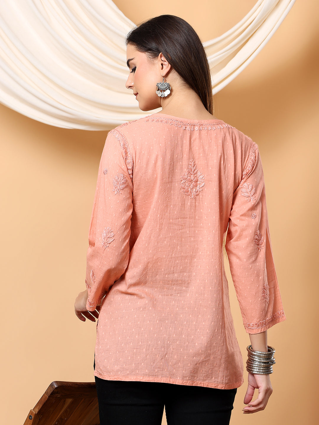 Noor Ethnic Charm Chikankari Short Kurti
