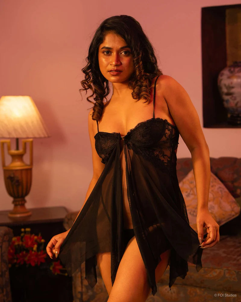 Luxe Romance Sheer Babydoll Lingerie