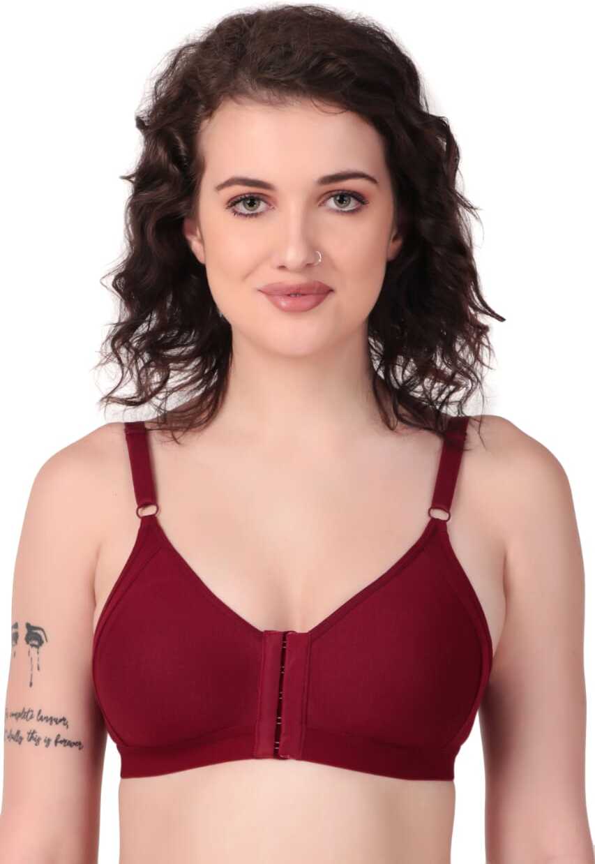 Full Coverage Non Padded Front Open Bra 5-Hook