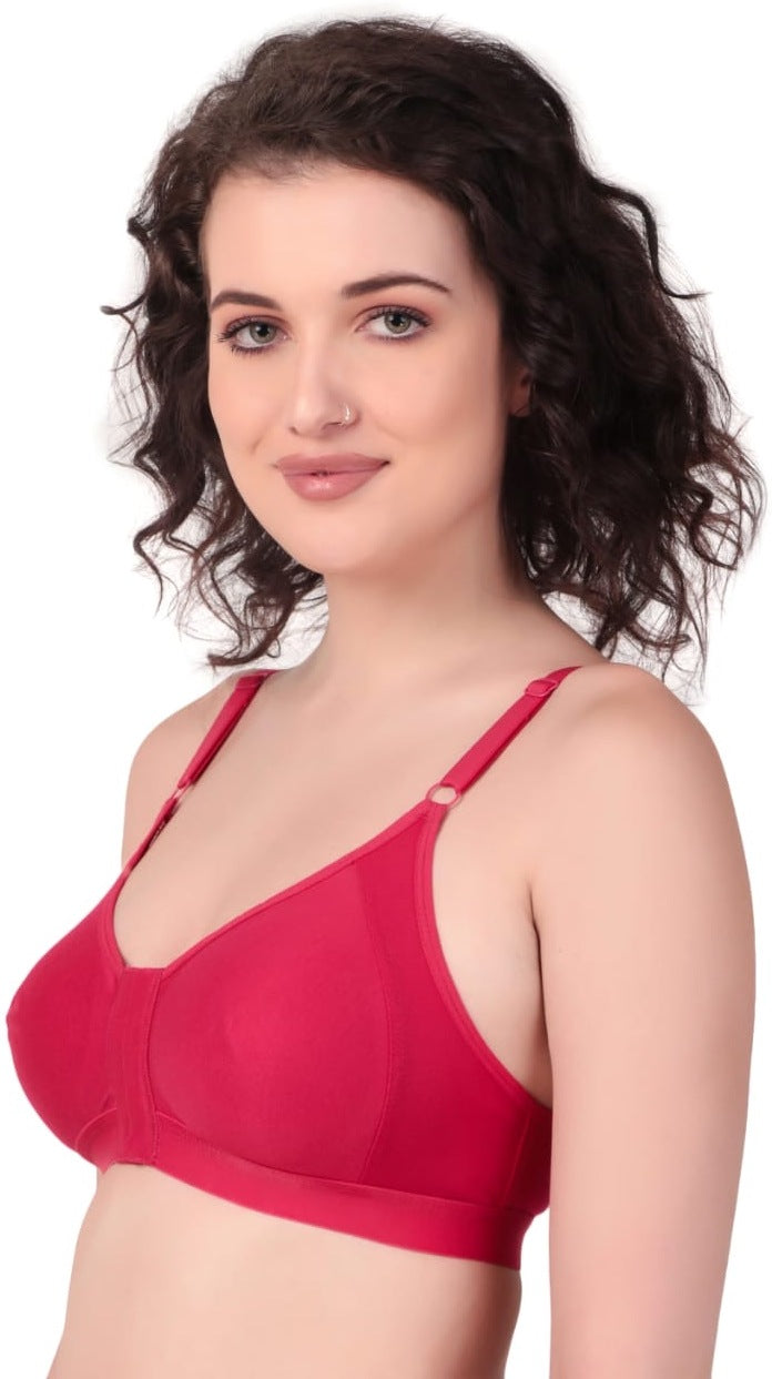 Full Coverage Non Padded Front Open Bra 5-Hook